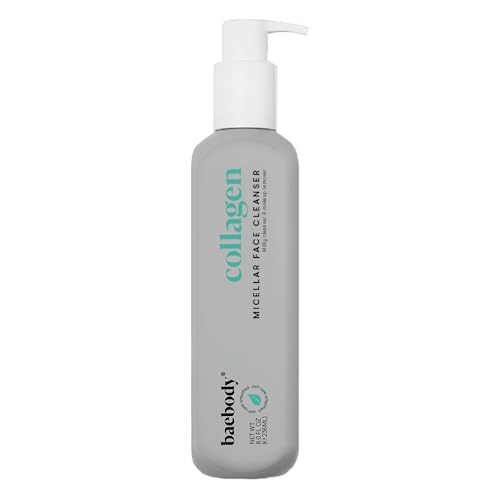 Baebody Vegan Collagen Cleansing Milk for Face - Gentle Micellar Makeup Remover & Daily Facial Cleanser for Women & Men (8 fl oz) | Perfect for Morning & Night Skincare Routine, Travel-Friendly Beauty Essential