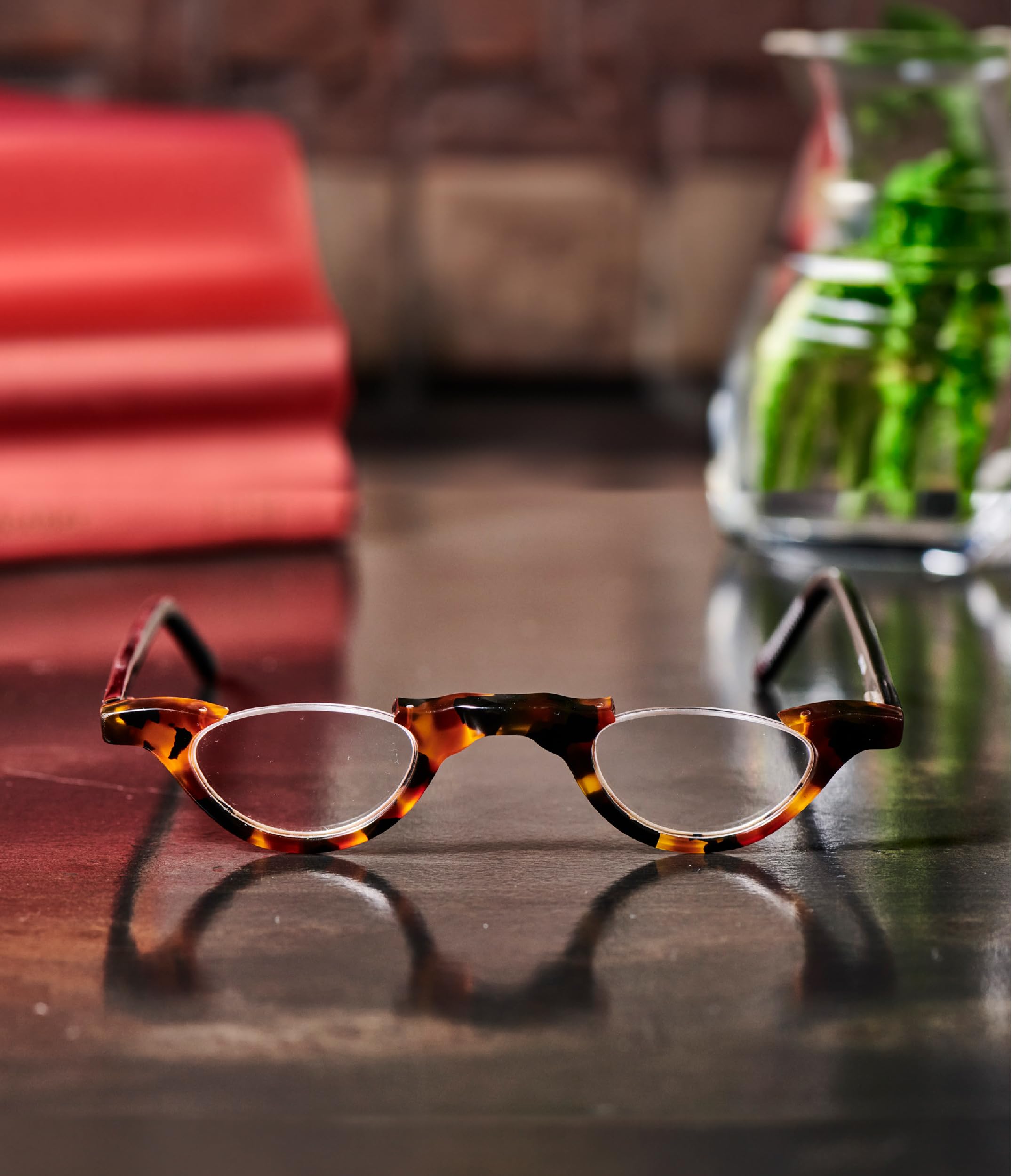 Premium Reading Glasses for Men & Women | Eyebobs Topless Half Rim Frame for Narrow Faces | 0.0x to 4.0x Strength | Lightweight & Stylish for Office, Reading & Computer Use