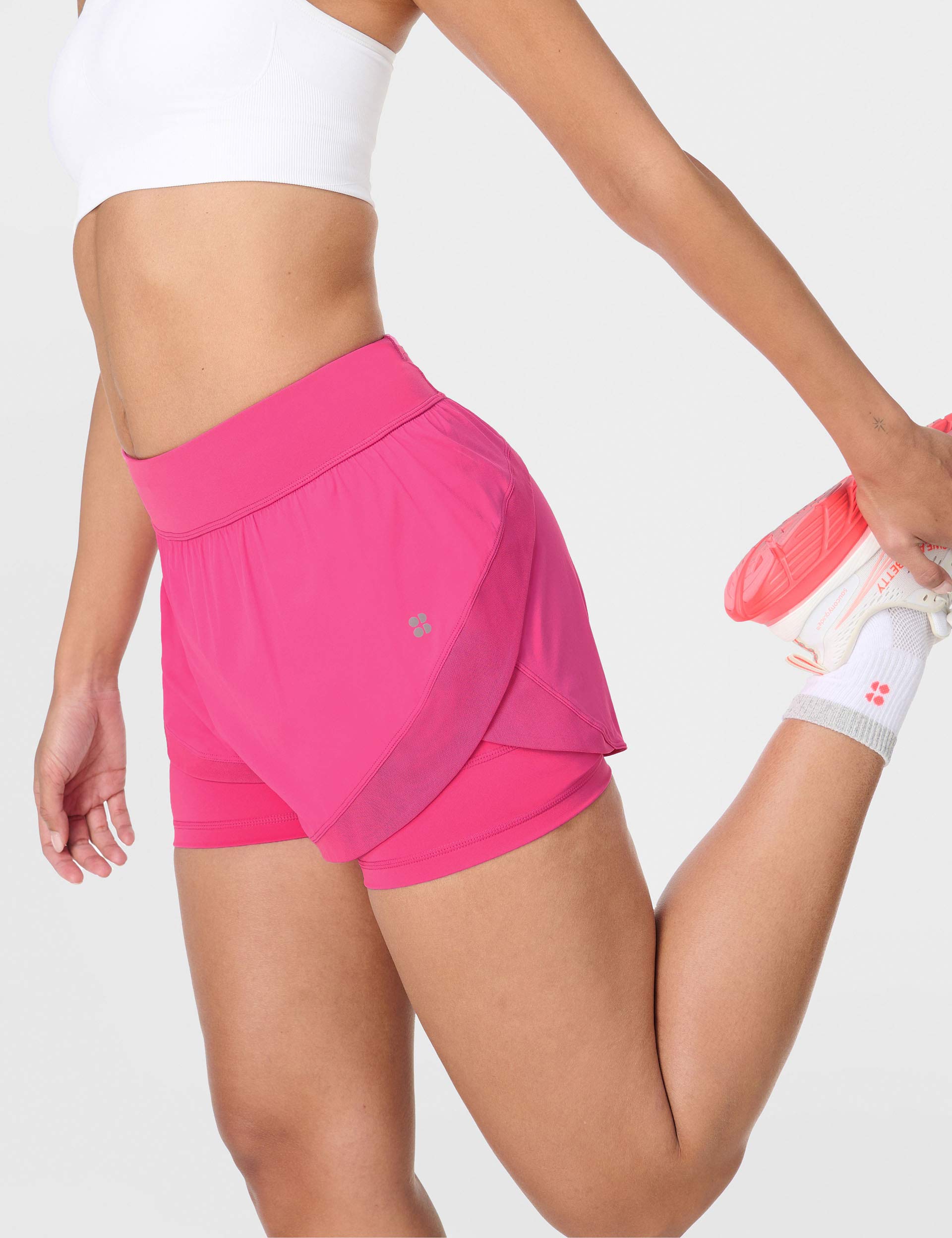 Tempo Run Shorts for Women - Lightweight & Breathable Fuchsia Pink Running Shorts - Perfect for Jogging, Gym Workouts & Outdoor Activities