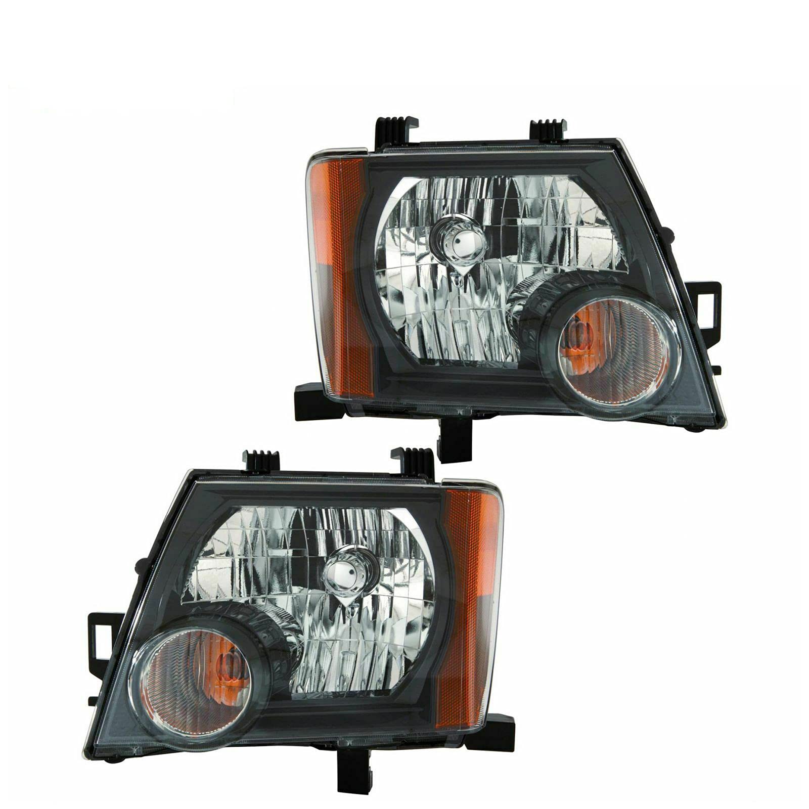 09-15 Nissan Xterra X & S Models Replacement Headlights Headlamps Pair Set - Left & Right - Durable & Bright for Night Driving & Off-Road Adventures