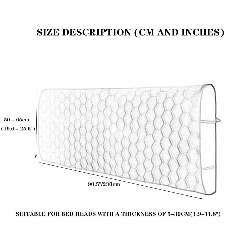Stretch Dustproof Bed Headboard Cover - Washable Headboard Protector Slipcover for Bedroom (Purple, 90.5
