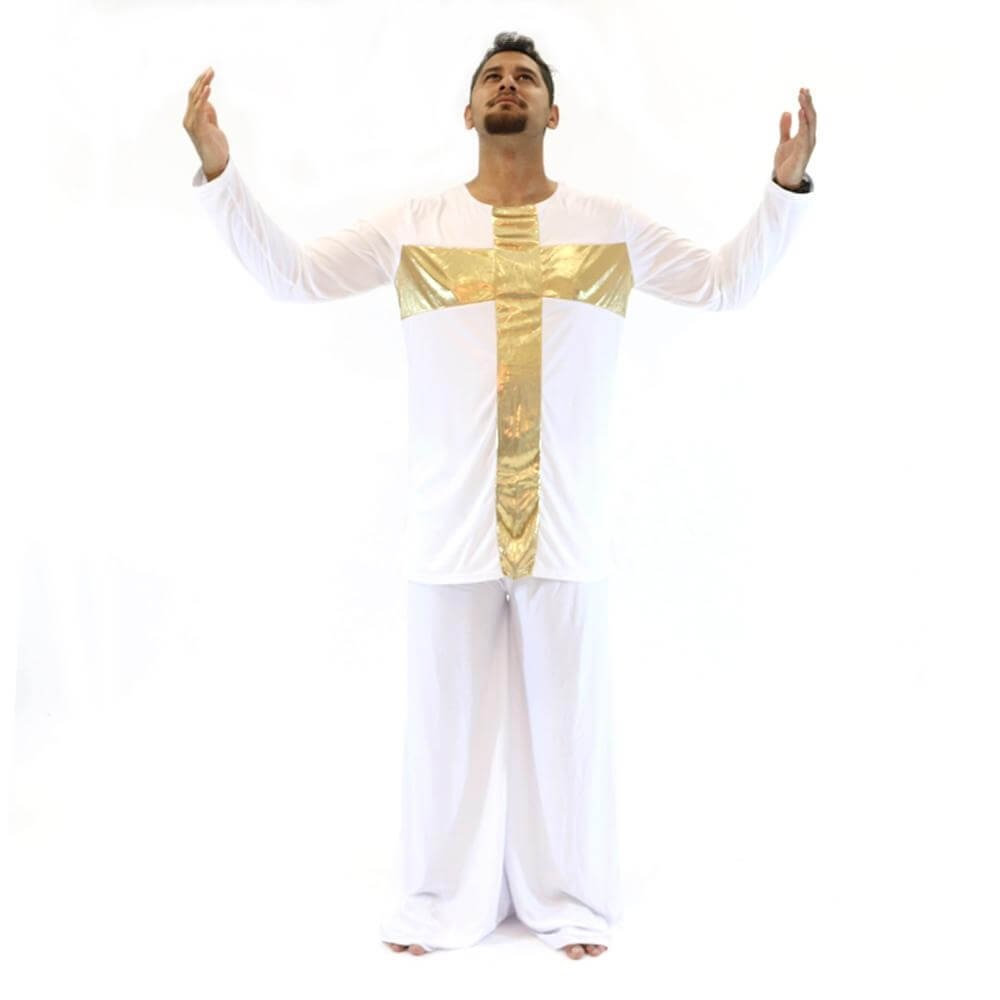 Praise Cross Boys Dance Pullover Top - Christian Worship Dancewear for Kids - Perfect for Church Performances & Sunday School