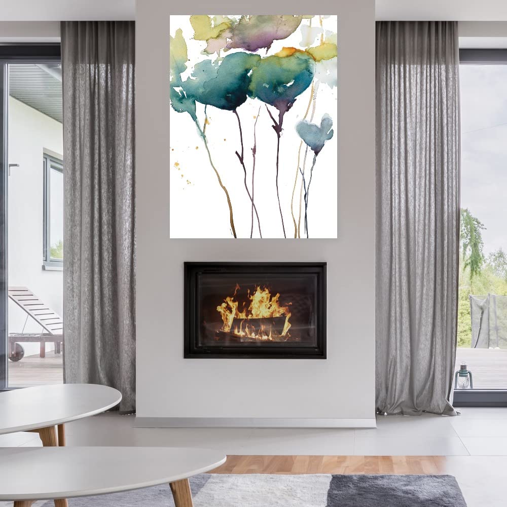 Lanie Loreth Wildflower Grace I Fine Art Canvas Print - 35x46 Inch Ready to Hang Wall Decor for Living Room, Bedroom, Office & More - Nature Inspired Floral Painting for Home & Commercial Spaces