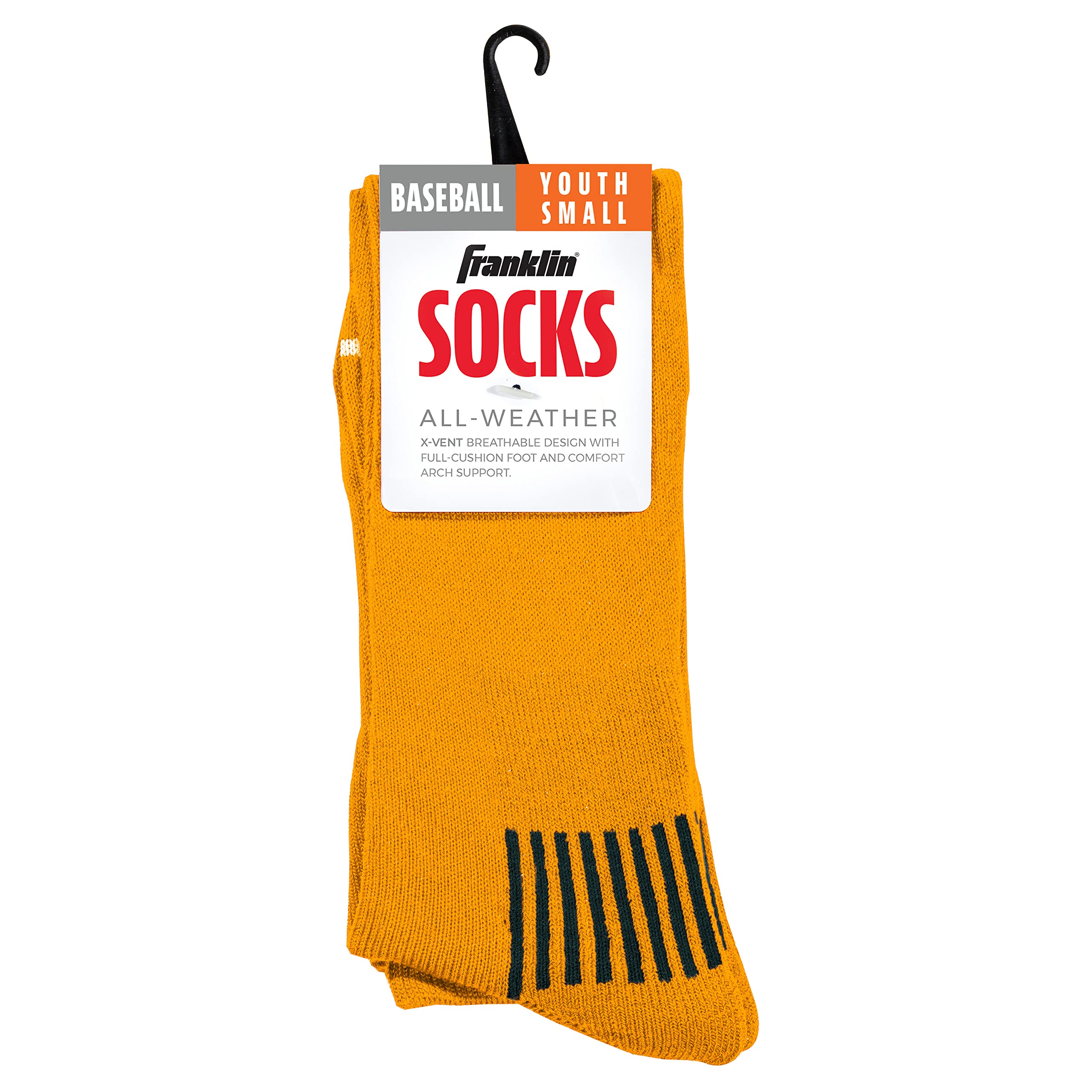 Franklin Sports Youth Baseball & Softball Socks - Knee High Athletic Socks for Boys & Girls - Moisture Wicking, Cushioned Support for Baseball, Softball, Soccer & Sports Practice (Perfect for Games, Training & Team Uniforms)