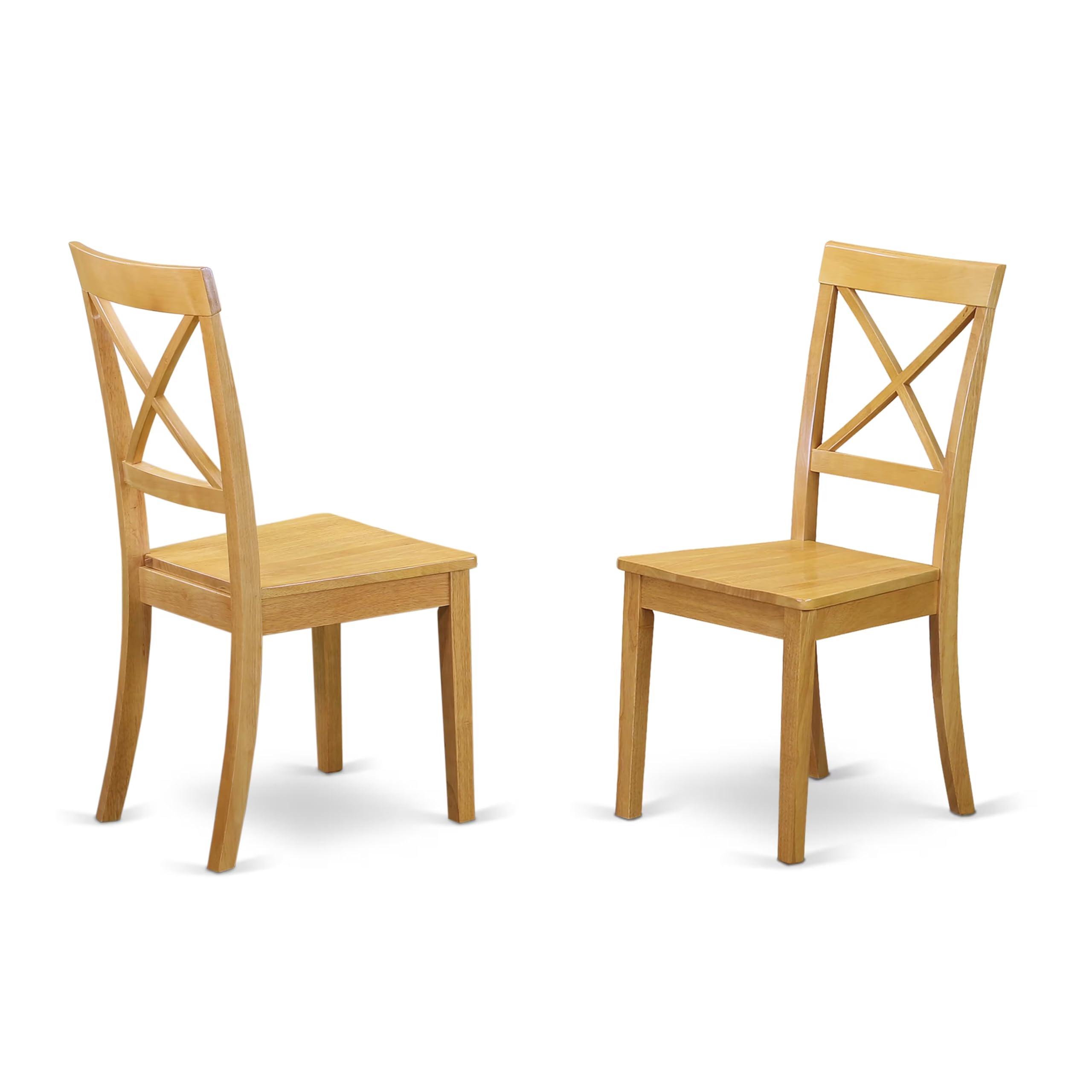 East West Furniture AMBO3-OAK-W 3-Piece Round Kitchen Dining Set with Pedestal Table & 2 Chairs, 36x36 Inch, Oak - Perfect for Small Spaces, Breakfast Nooks & Cozy Apartments