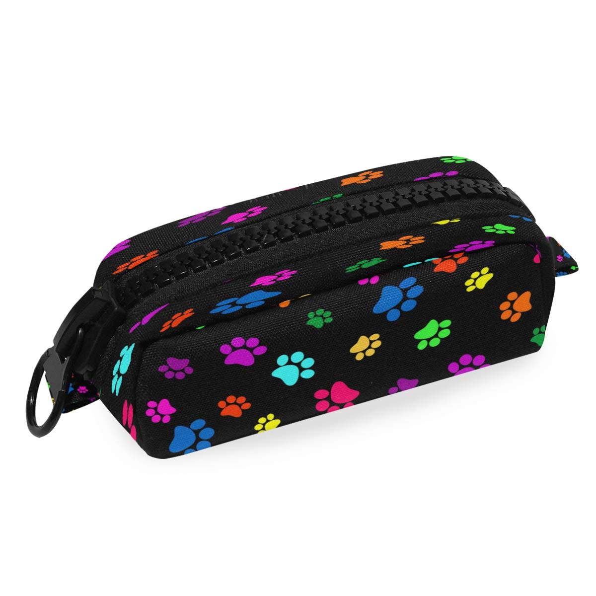 Rainbow Animal Dog Paw Print Zipper Pencil Case - Cute Pen Pouch for School, Office & College Students | Perfect for Organizing Pens, Pencils & Stationery Supplies