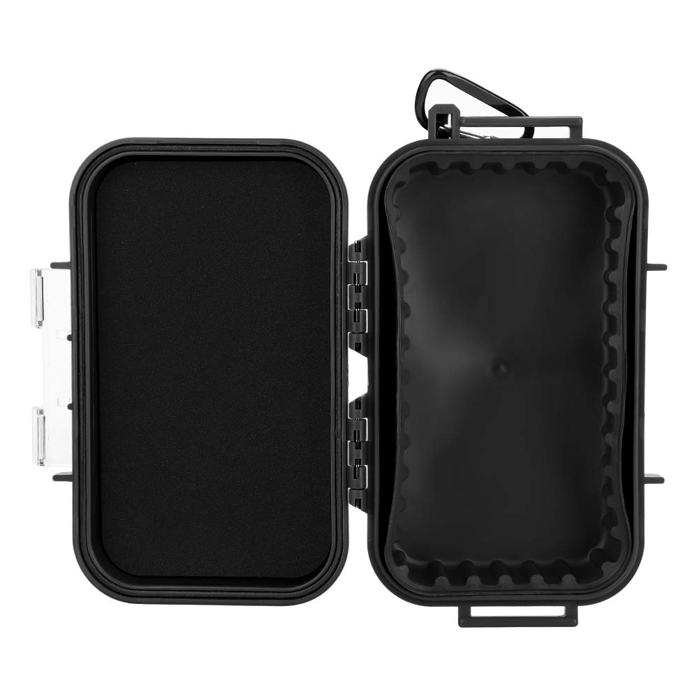 GOTOTOP Waterproof Storage Case - Shockproof Airtight Outdoor Survival Box for Camping, Hiking, Boating & Emergency Supplies (Black)