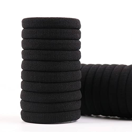10 PCS Black Hair Ties - No Damage Elastic Ponytail Holders for Women & Girls - Hair Styling Accessories for Daily Use