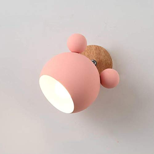 Modern Cartoon Cute LED Wall Lights - Wooden Home Decor for Living Room, Kitchen, Bedroom - Energy Efficient Night Light for Kids Room & Nursery Decor (Color D)