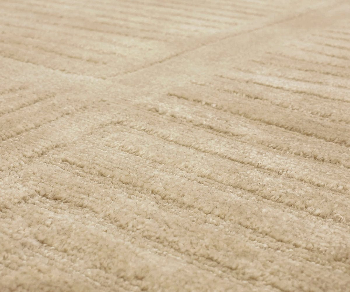 Karastan Terra Firma Area Rug - Soft Cream Handmade Wool Rug for Living Room, Bedroom & Dining Room Decor