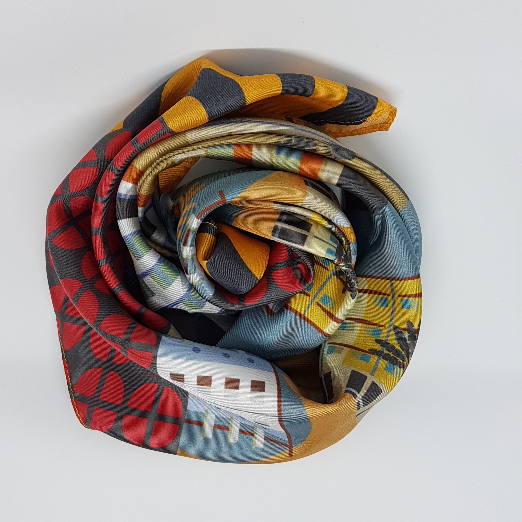 Luxury Tiong Bahru Silk Scarf for Women - Elegant Fashion Accessory for Parties, Weddings & Office Wear | Premium 100% Mulberry Silk Shawl Wrap