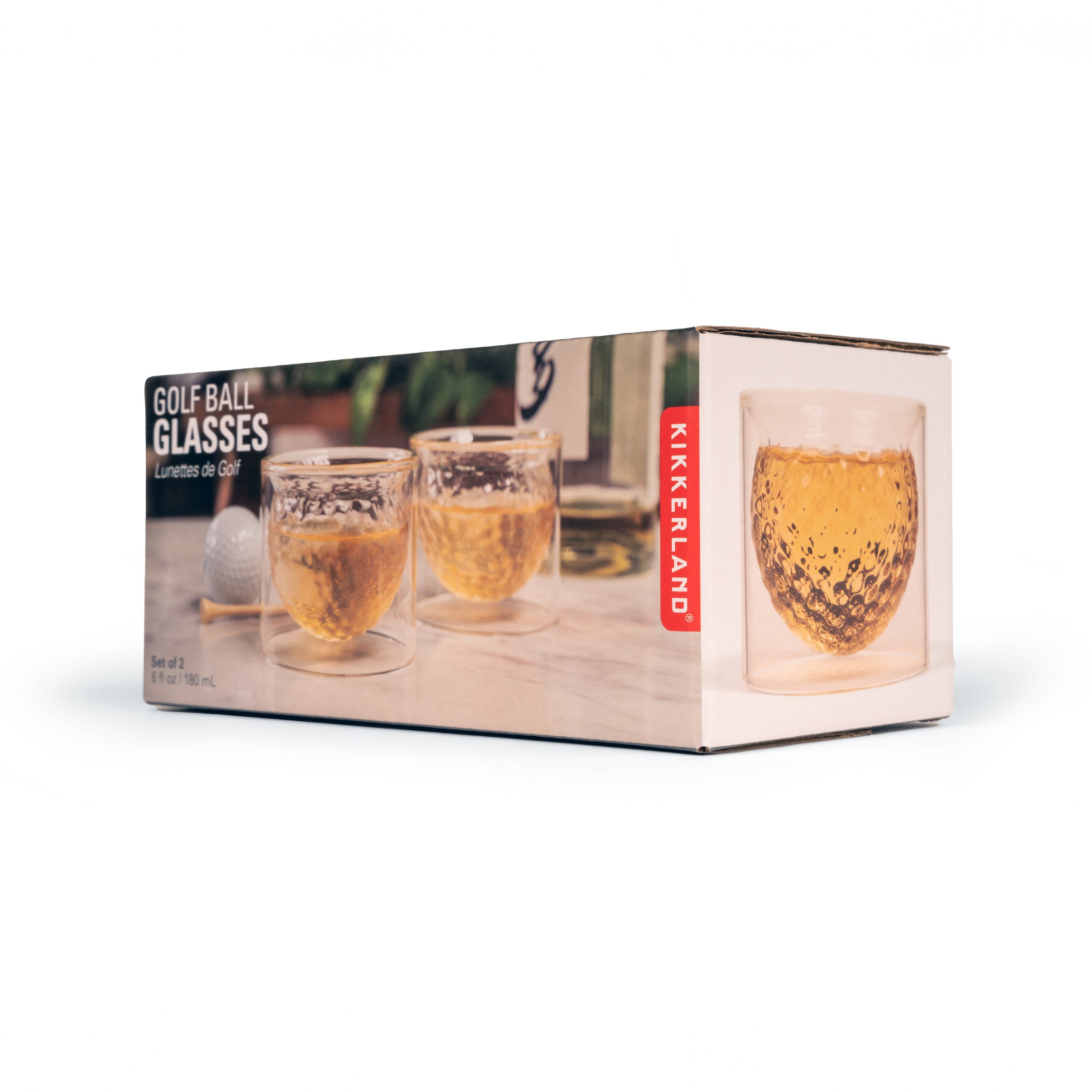 Golf Ball Glasses - Funny Novelty Drinking Glasses for Golf Lovers - Perfect for Parties, Gifts & Golf Themed Events