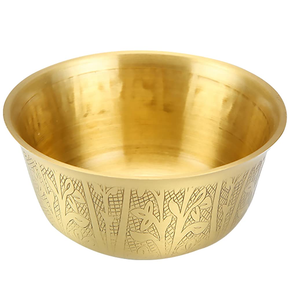 LIOOBO Small Copper Bowl for Worship & Sacrifice - Handcrafted Home Decor & Spiritual Altar Accessories | Perfect for Puja, Prayer, Meditation & Sacred Rituals