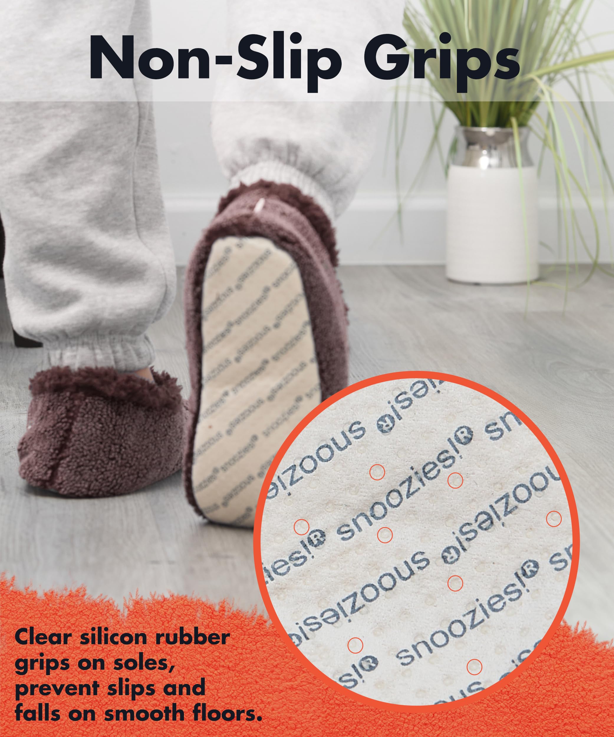 Snoozies Men's Two-Tone Fleece-Lined Slippers - Soft & Comfortable House Shoes for Men - Indoor/Outdoor Wear - Perfect for Winter, Lounging & Home Comfort