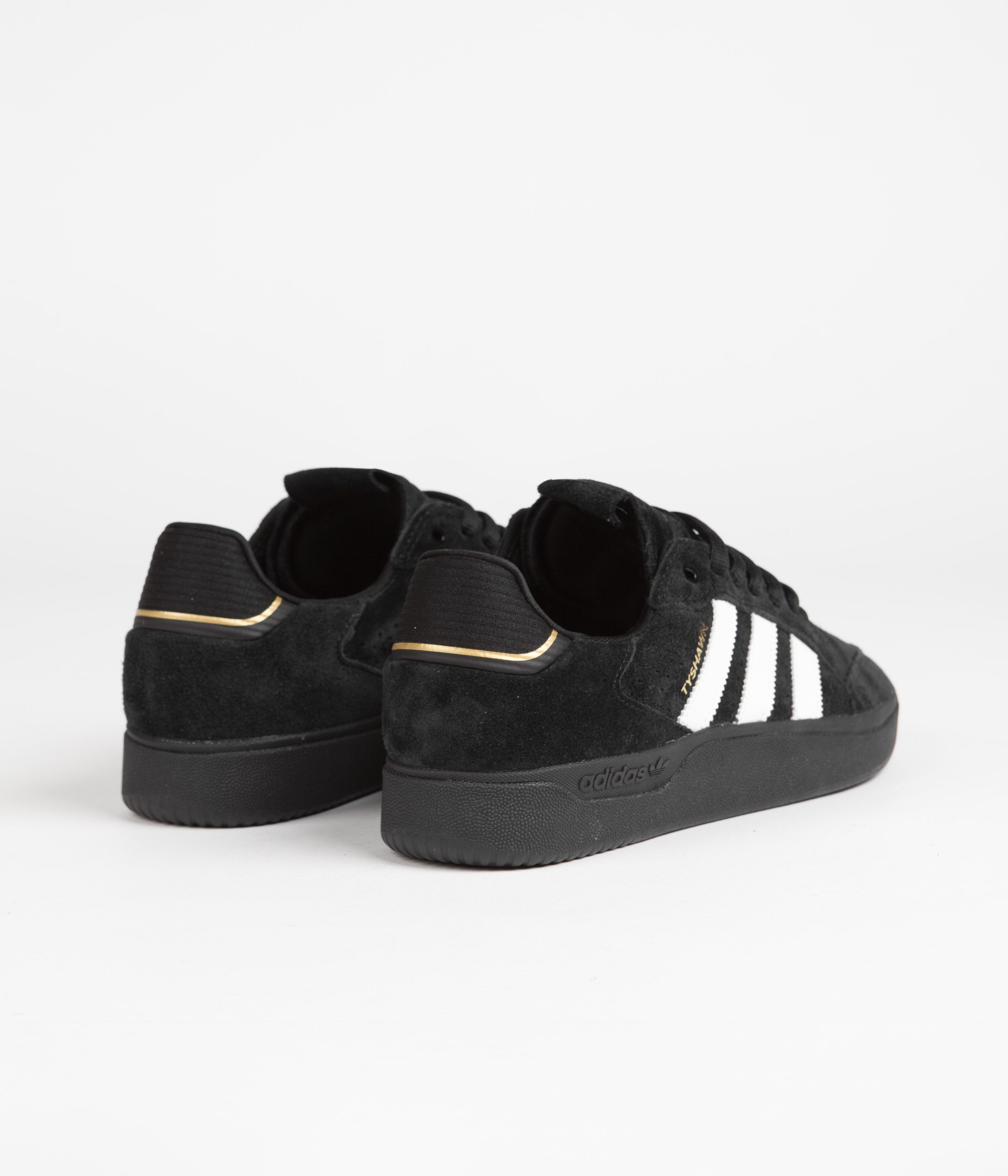 Adidas Tyshawn Low Shoes for Men - Core Black/Cloud White/Gold Metallic - Lightweight Basketball Sneakers for Casual Wear & Street Style