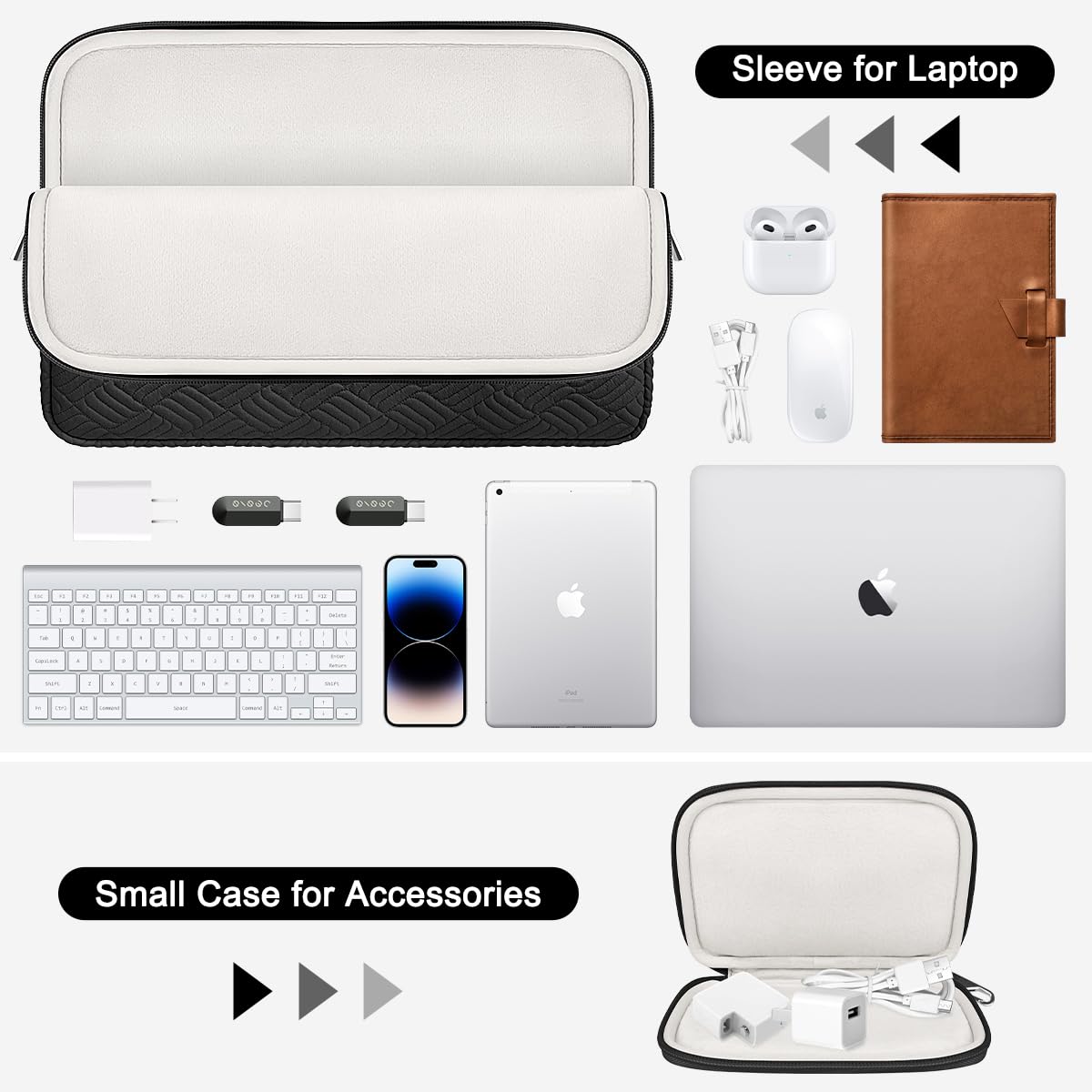 Premium Leather Laptop Sleeve for MacBook Air 15