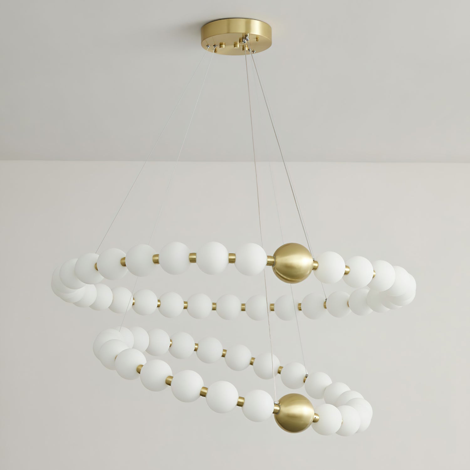 Aeyee Crystal Pearls Chandelier - Elegant Ceiling Light Fixture for Dining Room, Bedroom, Living Room & Wedding Decor