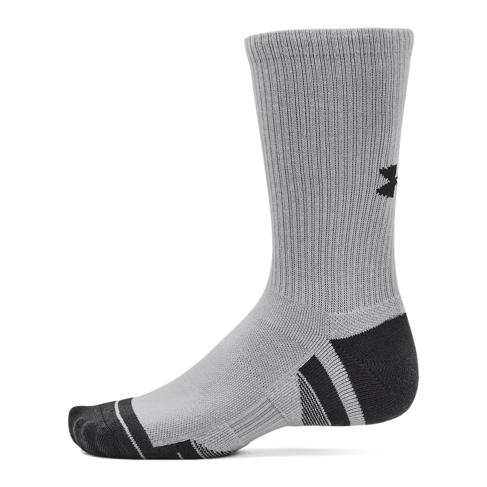 Men's Under Armour Performance Tech Crew Socks 3-Pack - Moisture-Wicking Athletic Socks for Running, Gym & Sports