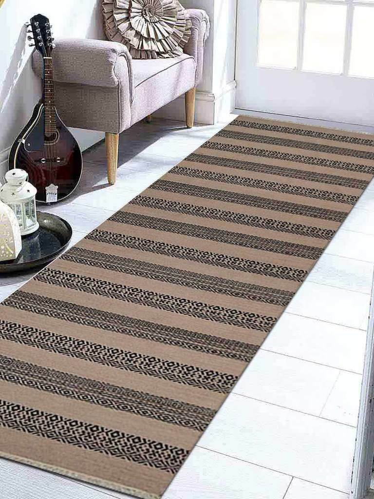 Handmade Wool Flat Weave Kilim Runner Rug - 2'6