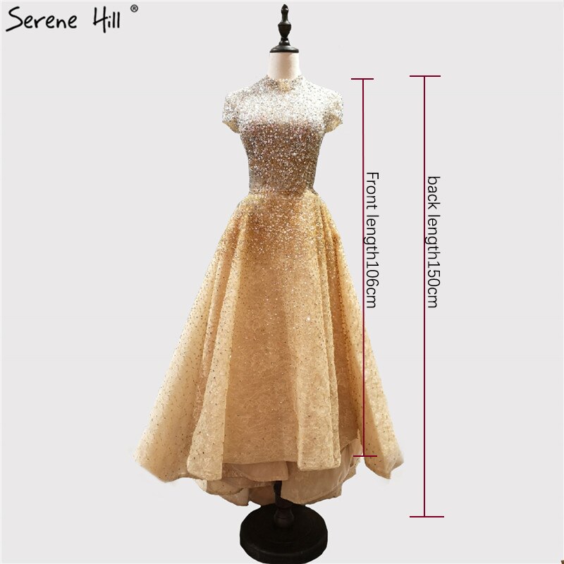 Elegant Silver Asymmetrical Sleeveless Evening Dress 2025 with Pearl Cap Sleeves & Sparkle Details - Sexy Formal Gown for Prom, Wedding & Special Occasions - LA60757