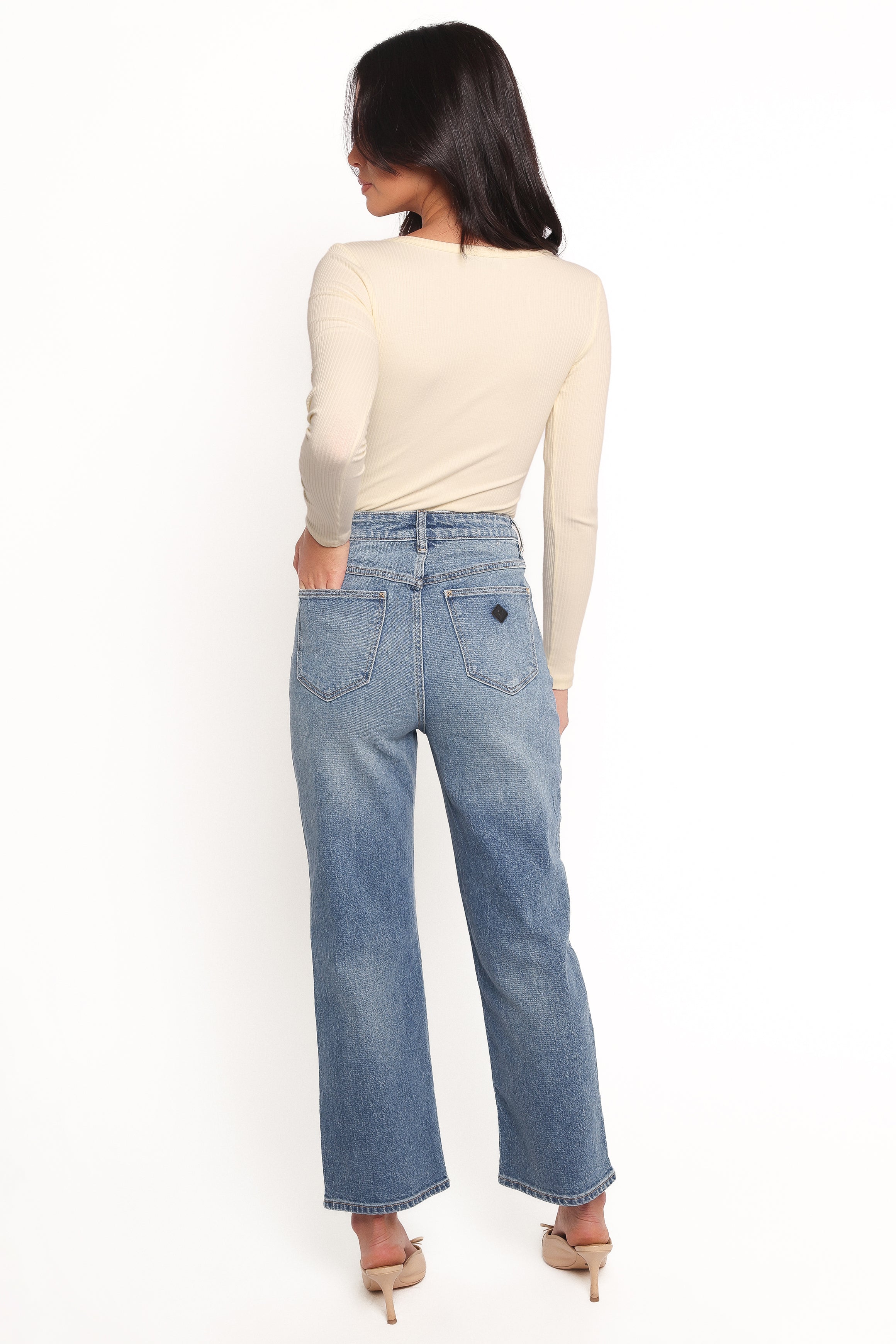 Abrand Venice Straight Jeans for Women - High Waist Slim Fit Denim Pants - Perfect for Casual Wear, Office & Date Night Outfits