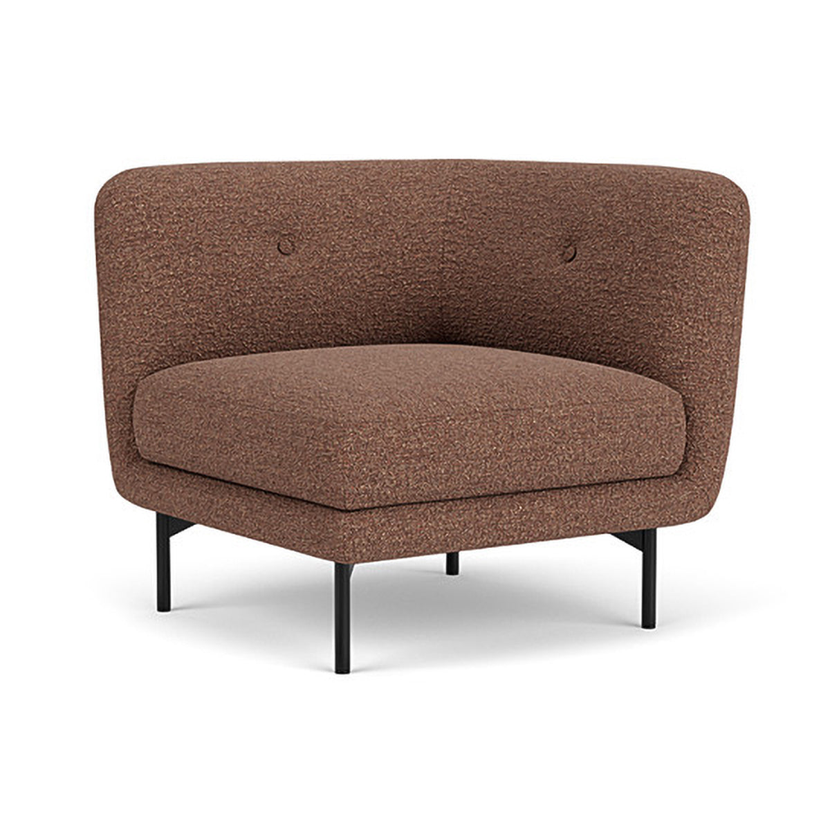 Alfred Boucle Left 1 Seater Modular Sofa - Modern Accent Chair for Living Room, Bedroom & Office - Comfortable Small Space Furniture