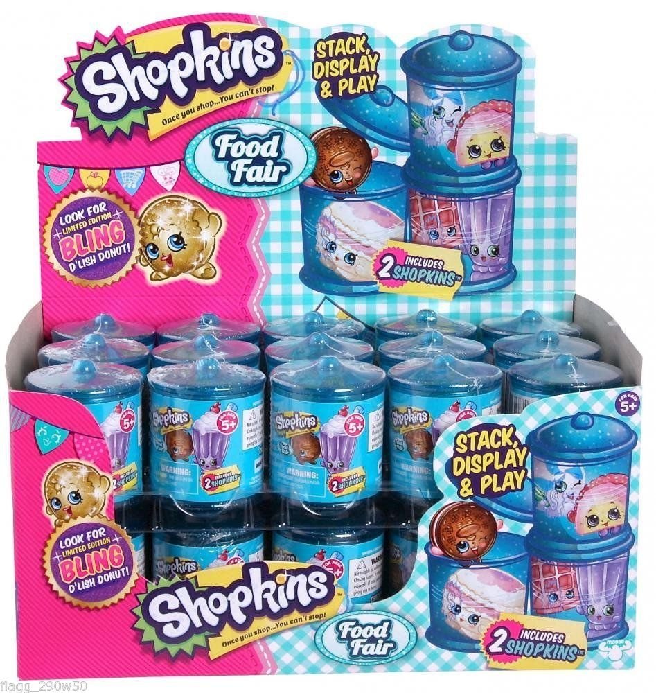 Shopkins Food Fair Candy Jar - Case of 30 Mini Collectible Toys for Kids | Perfect for Birthday Parties, Classroom Rewards & Playtime Fun