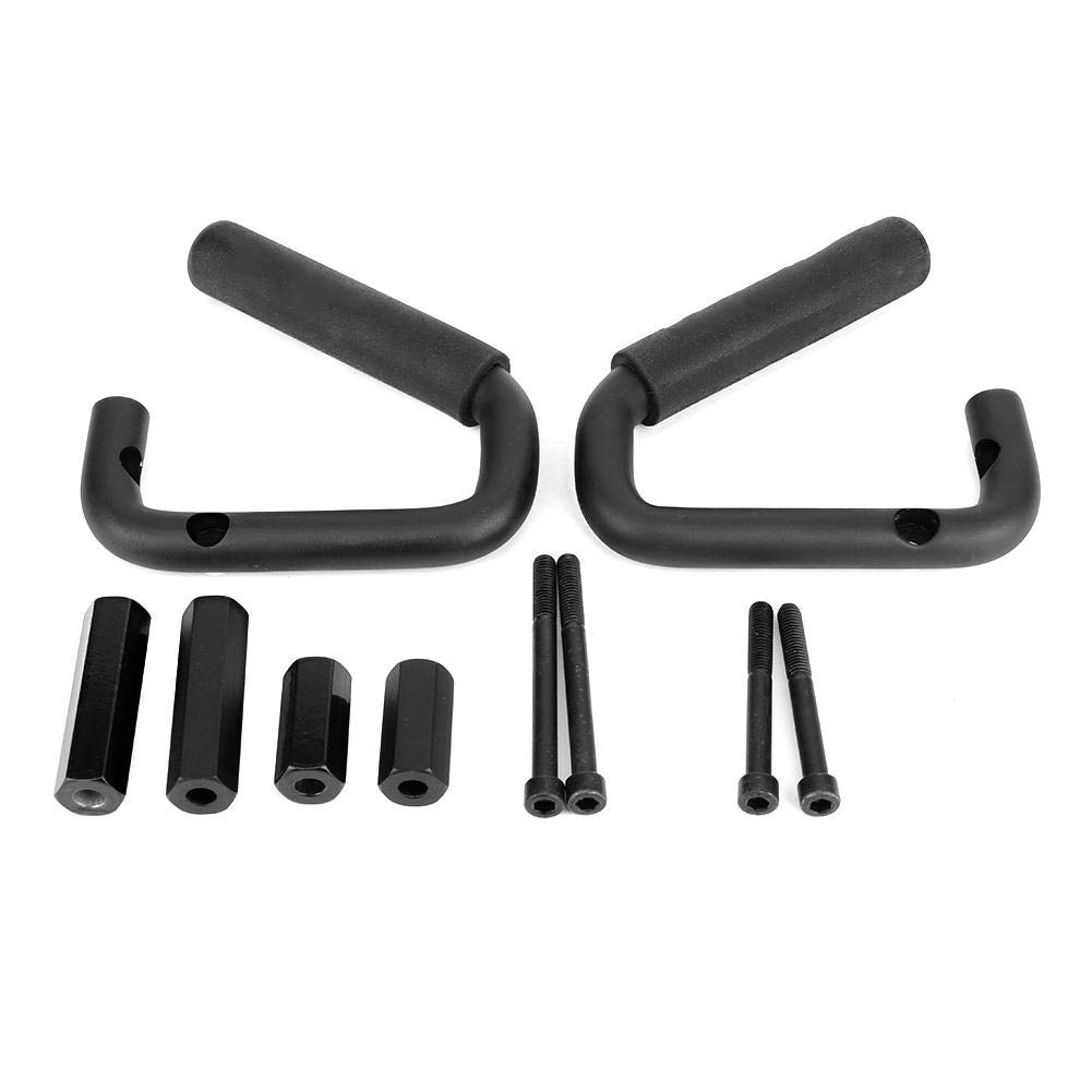 Black Aluminum Alloy Car Front Grab Handle Accessory for Jeep Wrangler JK 2/4 Door (2007-2019) - Durable & Stylish Interior Upgrade for Off-Road Adventures & Daily Commutes