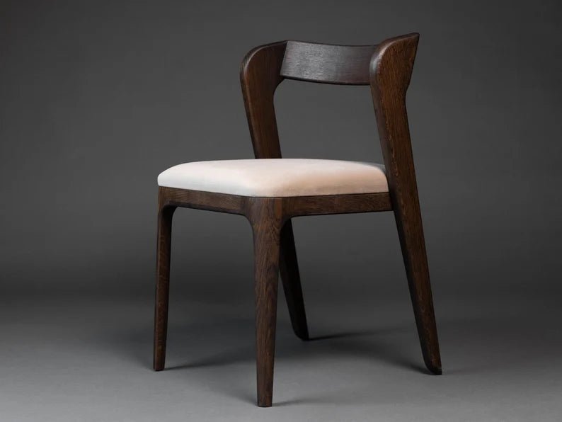 Handmade Modern Wooden Dining Chairs - Elegant Designer Wood Chairs for Dining Room, Kitchen, Restaurant & Home Decor