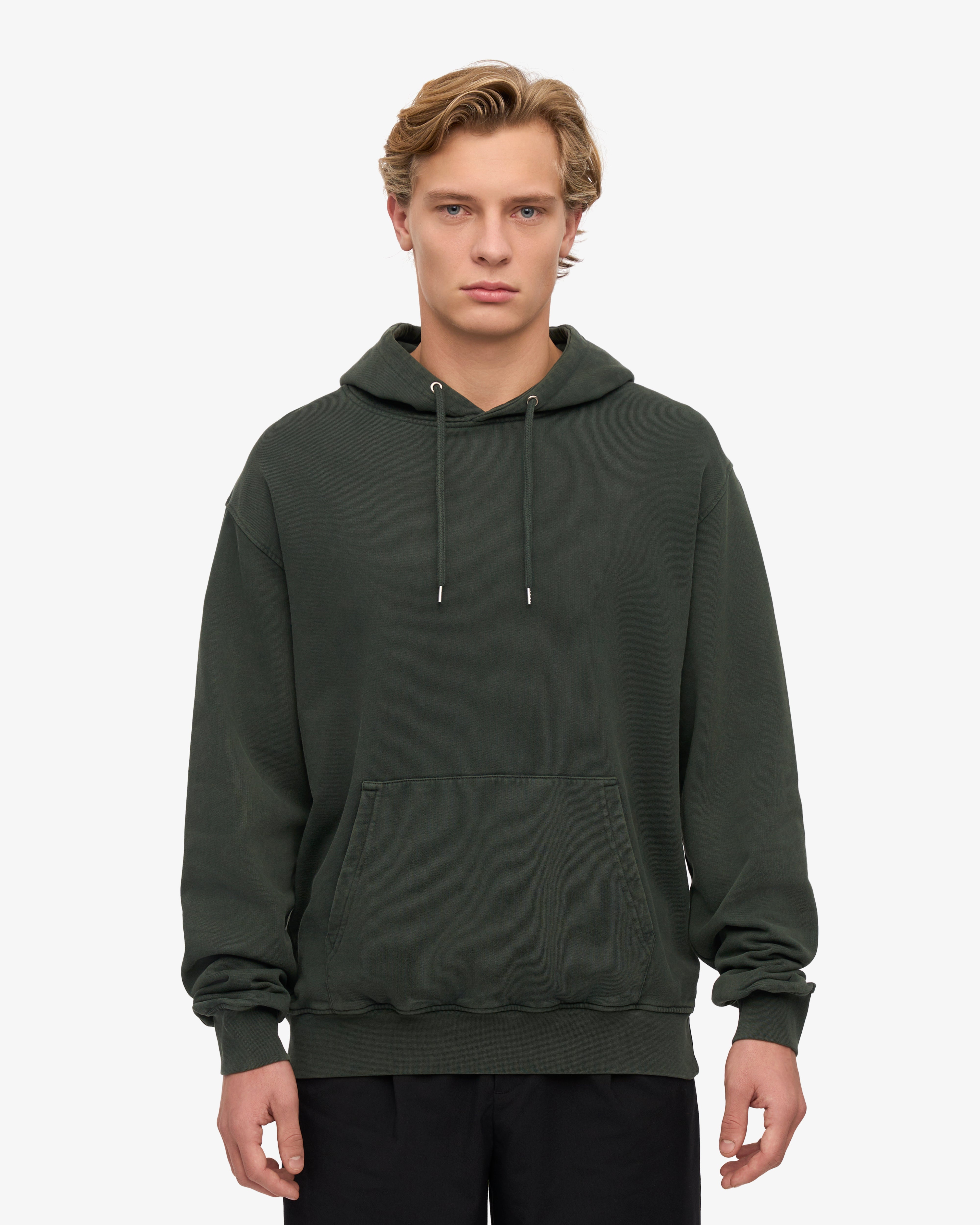 Organic Cotton Classic Hoodie - Midnight Forest Green for Men & Women | Cozy Loungewear & Outdoor Activities