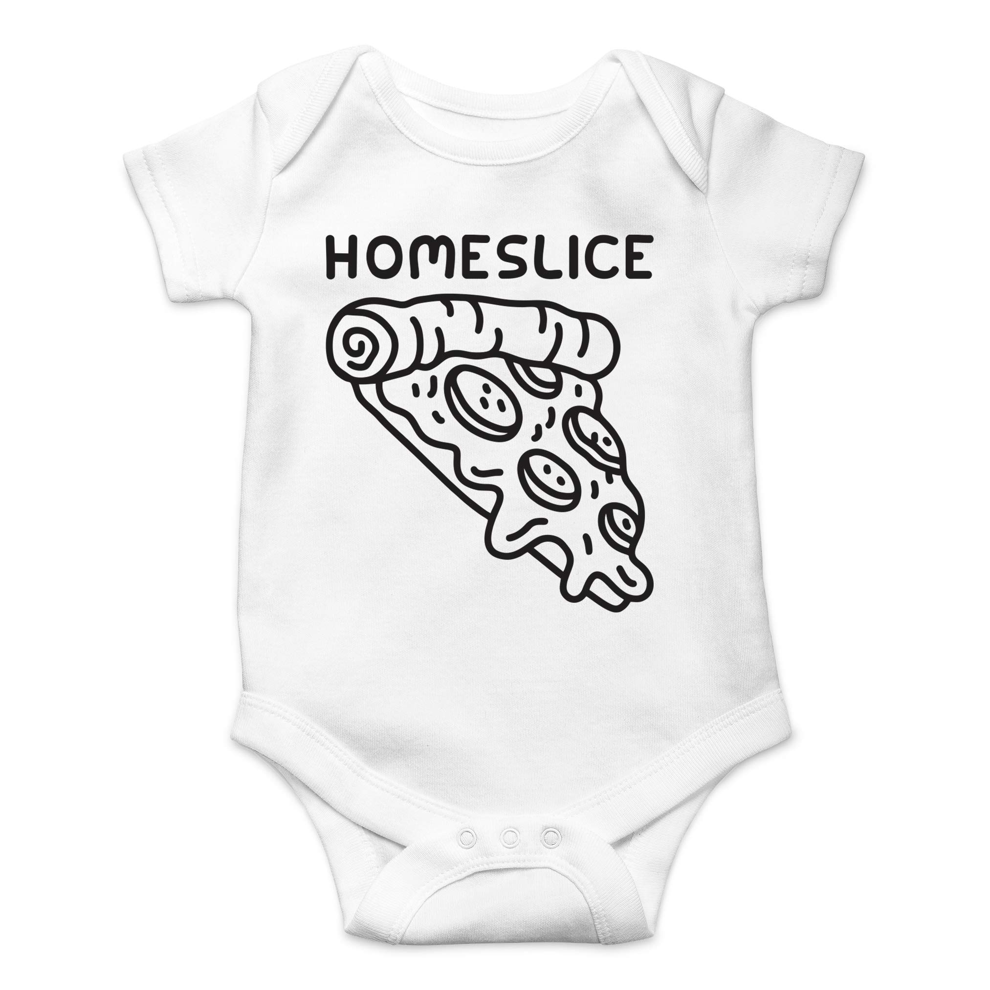 Funny Baby Bodysuit & Romper Outfits for Newborn Boys & Girls - AW Fashions Homeslice Cute & Comfy Clothes - Perfect for Playtime, Photo Shoots & Everyday Wear