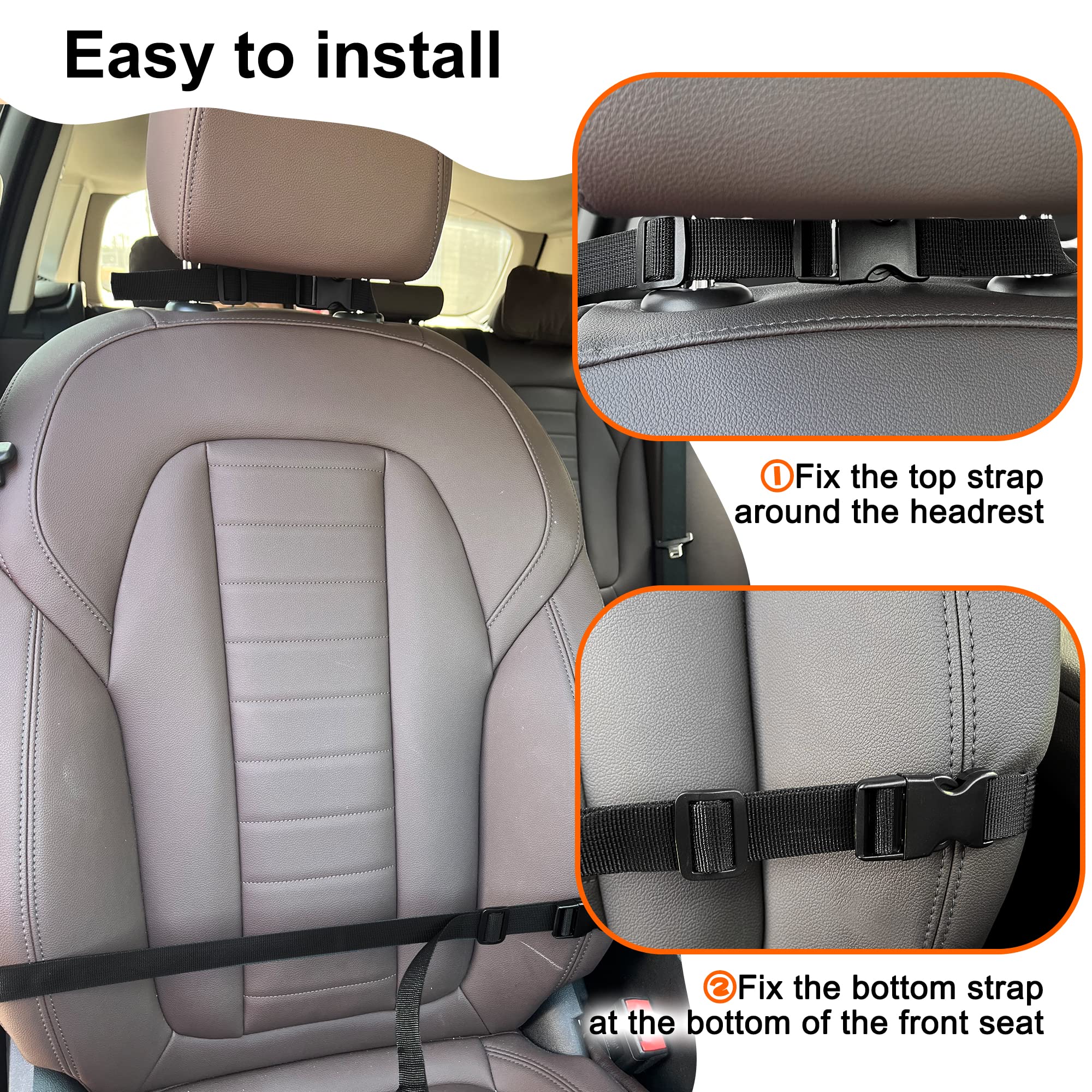 MYDAYS 2 Pack Tactical Seat Back Gun Rack - Camo Vehicle Gun Holder with Molle Panel for Hunting Rifles & Shotguns - Perfect for Truck, SUV, Jeep & Off-Road Hunting Accessories