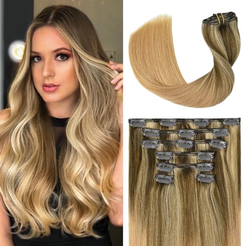 Medium Brown Mixed Golden Blonde