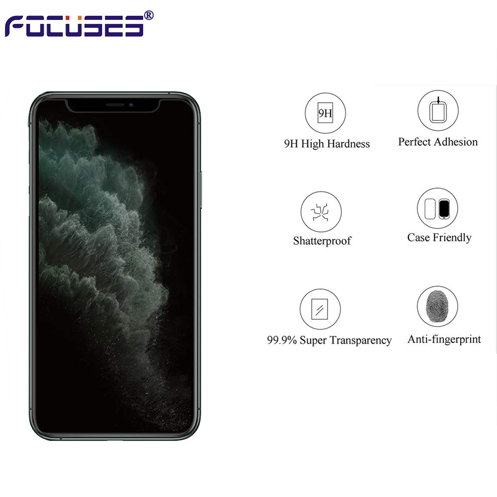 Anti Blue Light Tempered Glass Screen Protector for iPhone 11 Pro, iPhone Xs & iPhone X - 3 Pack - Reduce Eye Strain for Gaming, Reading & Night Use