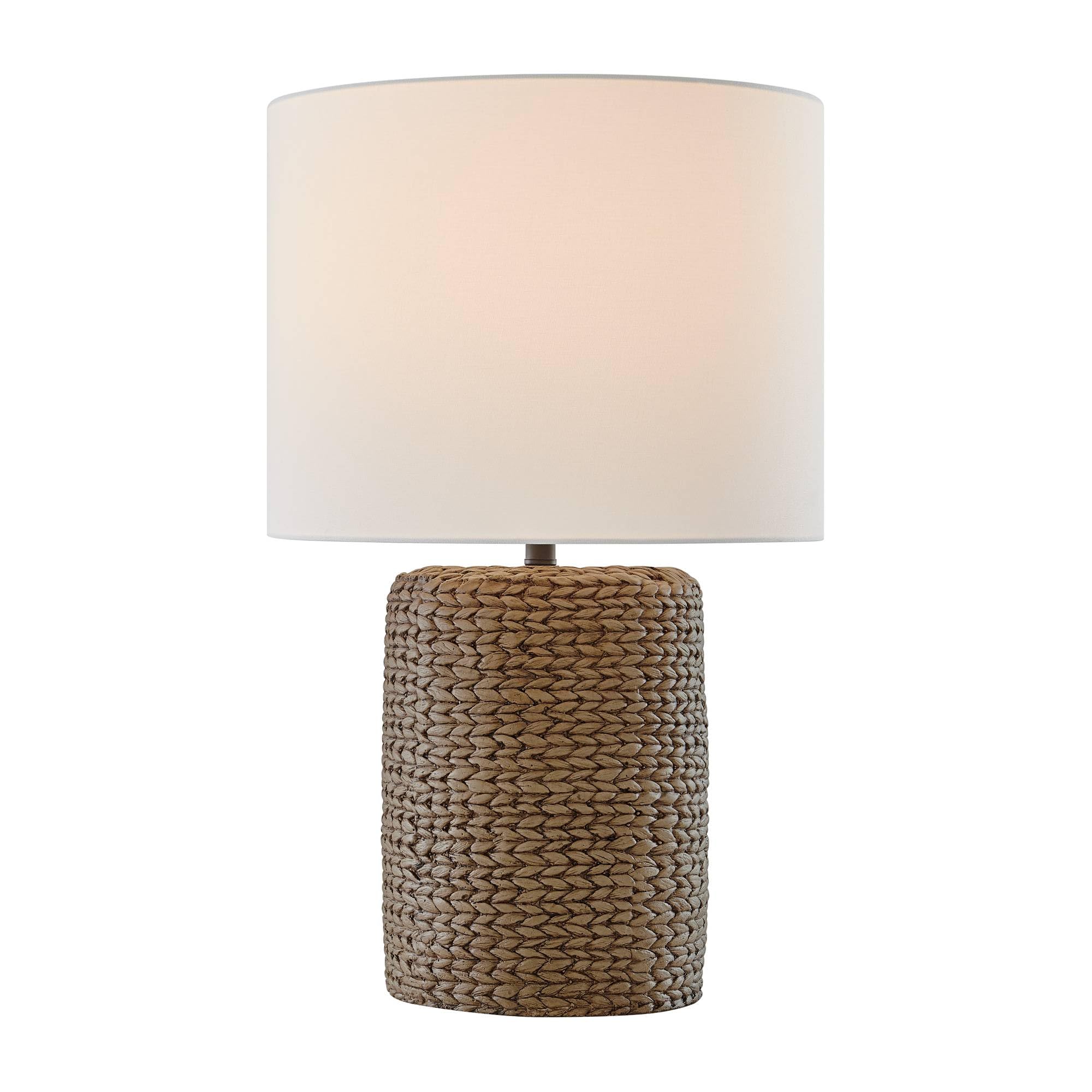 Lite Source Sujay Brown Concrete LED Outdoor Table Lamp - Weatherproof Patio Lighting for Garden, Deck, Porch & Backyard Decor