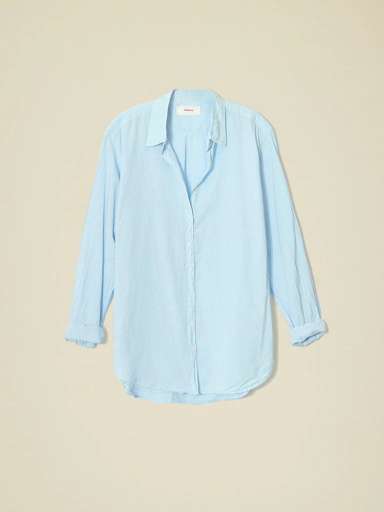 Beau Cotton Shirt for Men - Soft Comfortable Baby Blue Casual Button Down Shirt - Perfect for Office, Dating & Everyday Wear