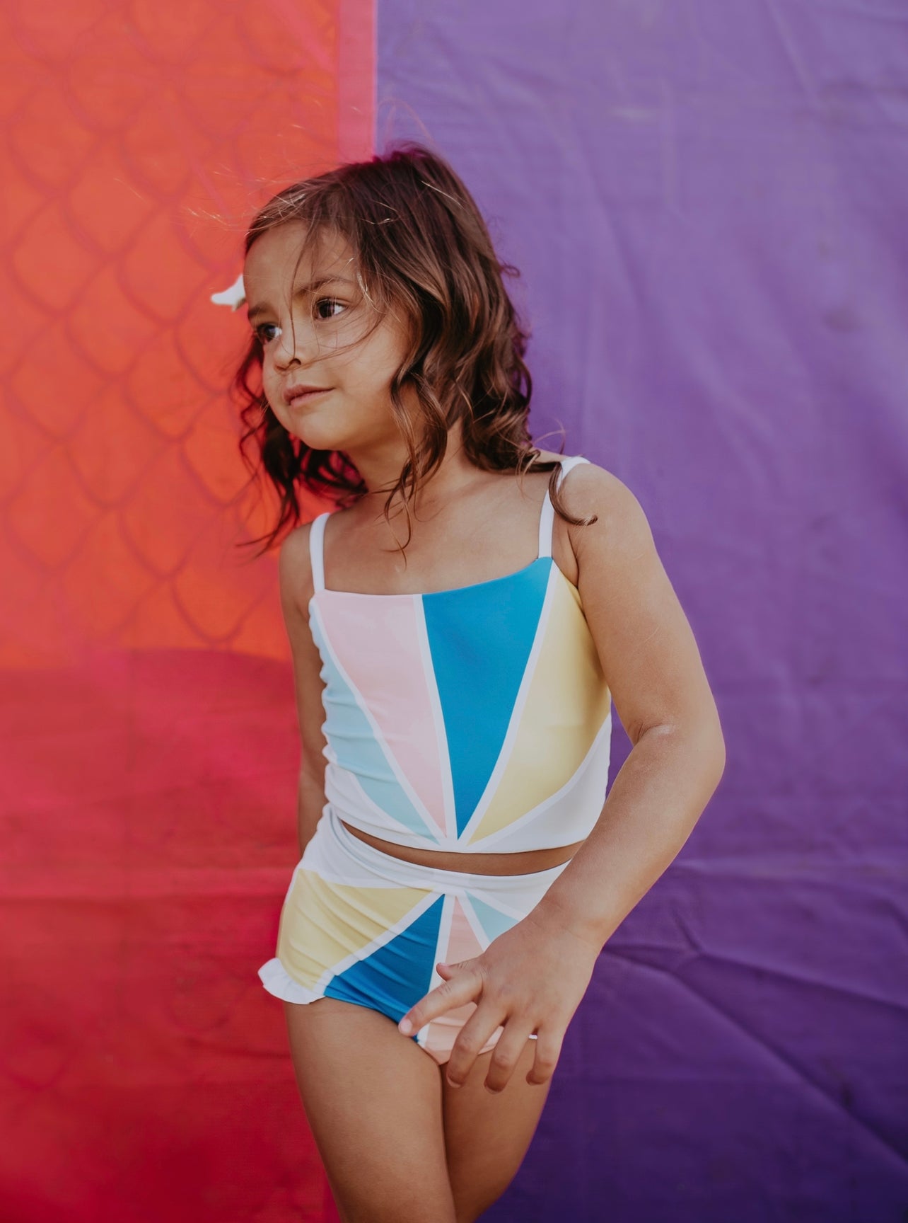Baby Madi Reversible Tankini Swimsuit for Girls - 2-in-1 Cute Swimwear Top & Bottom Set - UPF 50+ Sun Protection - Perfect for Pool, Beach & Summer Water Activities - $24