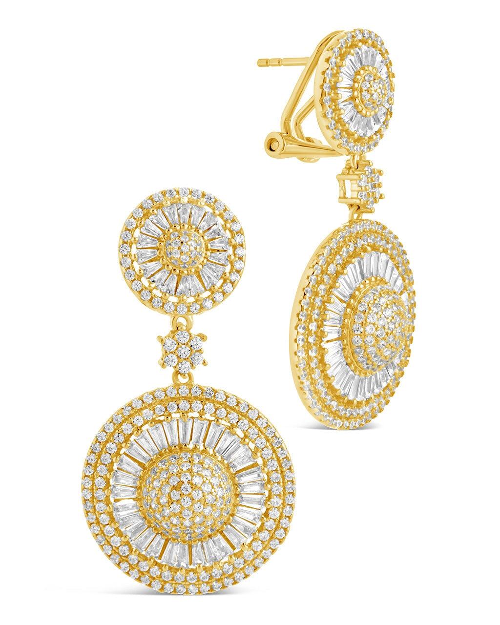 Jessica CZ Statement Drop Earrings for Women - Elegant Cubic Zirconia Dangle Earrings for Party, Wedding & Evening Wear