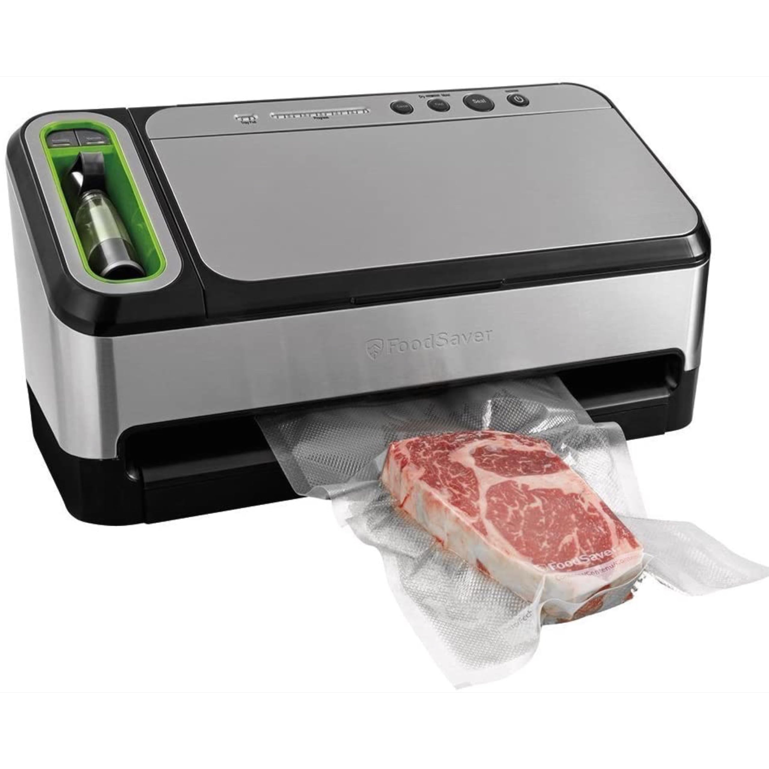 FoodSaver 4800 Series 2-in-1 Automatic Vacuum Sealing Machine with Starter Kit | Compact Food Preservation System for Freshness | Perfect for Meal Prep, Sous Vide & Freezer Storage (Model V4840)