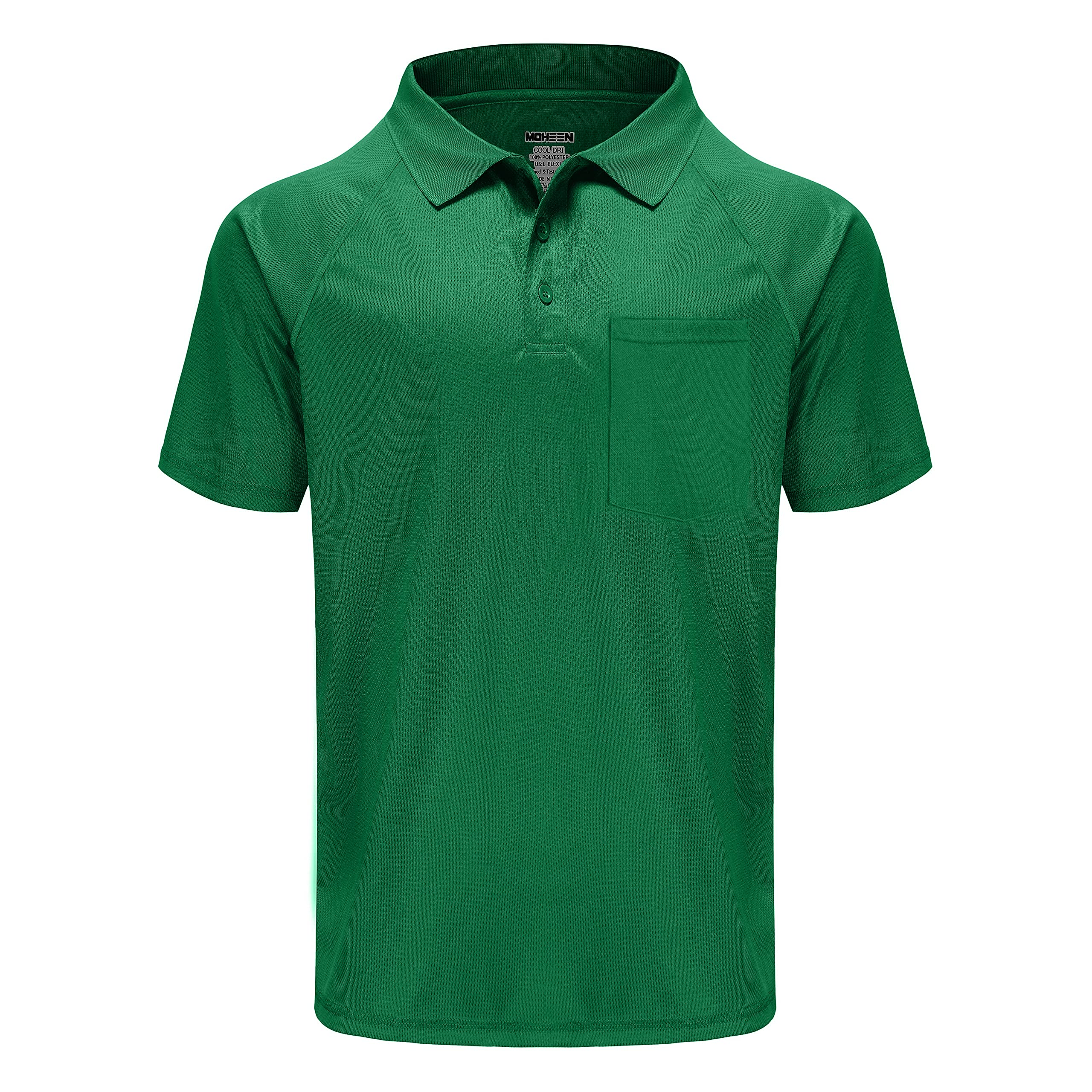 TIHEEN Men's Golf Shirts - Moisture Wicking Short Sleeve Performance Polo for Big & Tall - Perfect for Golf, Casual Wear & Outdoor Activities