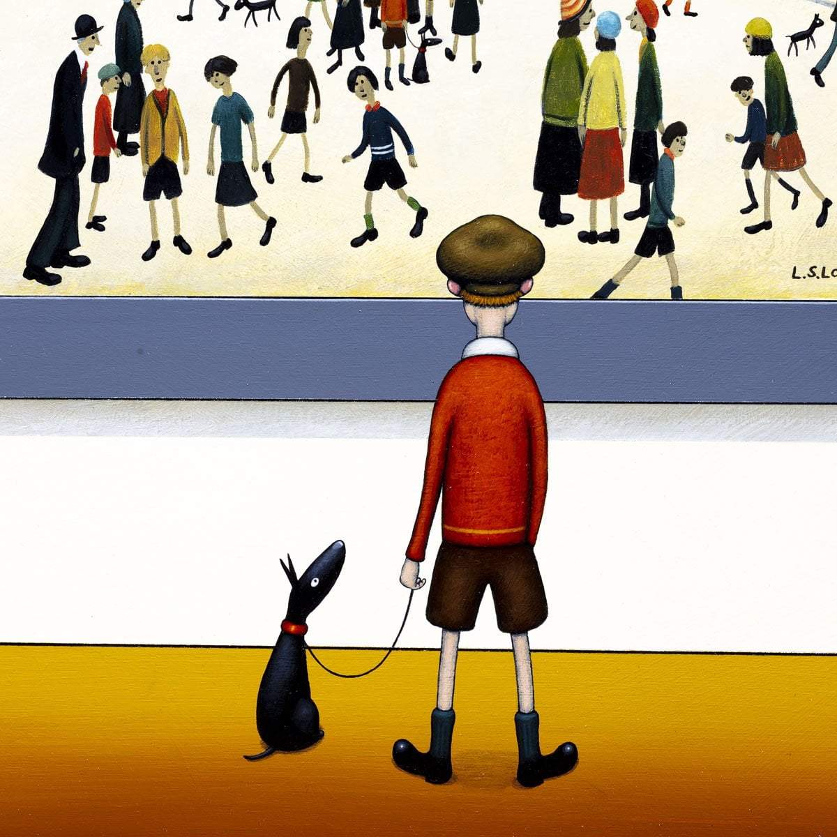 Original Crowded Street Urban Art Print - Perfect for Home Decor, Office Wall Art & Gift Ideas