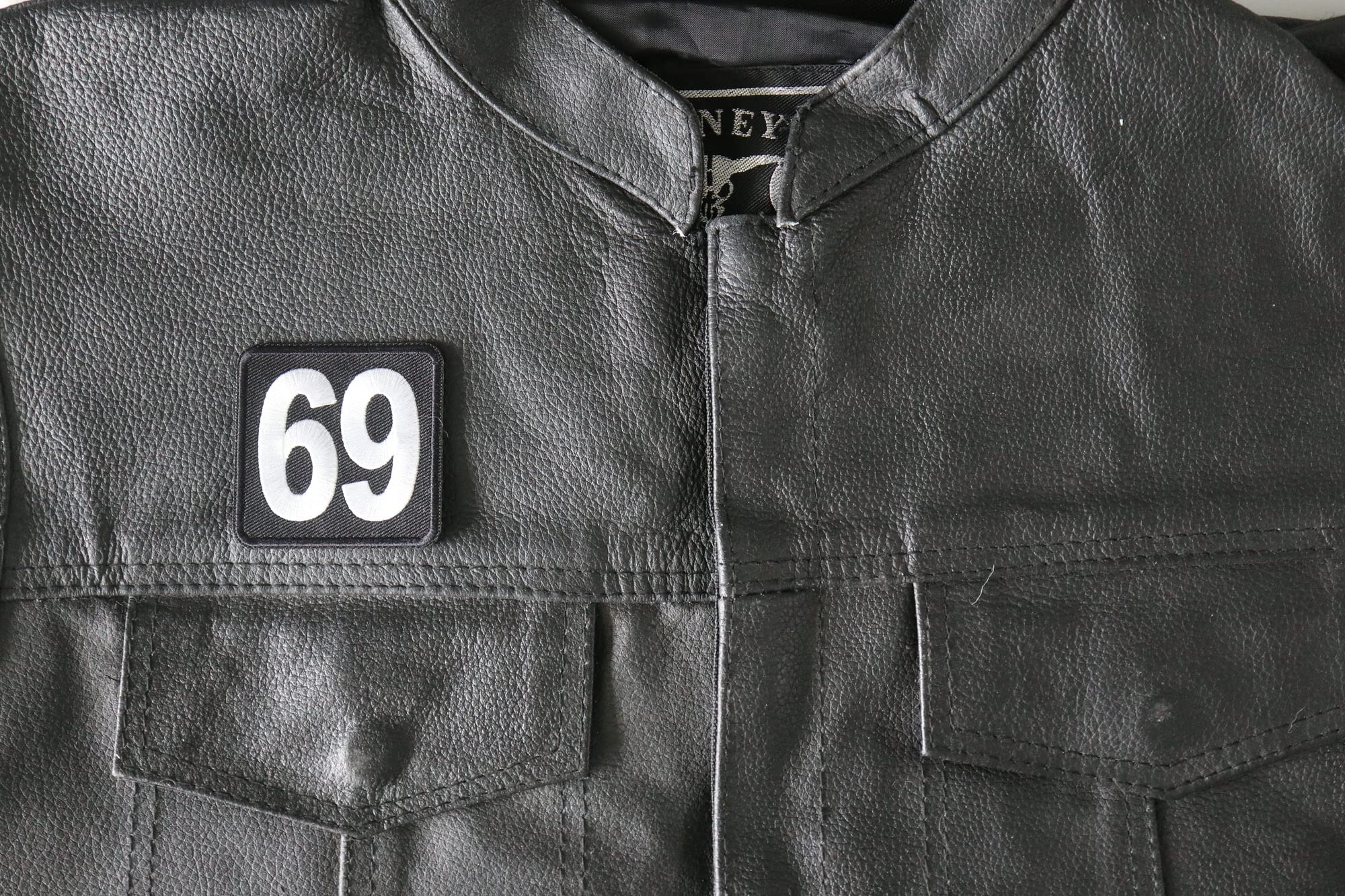 69 Embroidered Iron-On Patch - Durable Custom Patches for Jackets, Bags & DIY Crafts - Perfect for Denim, Backpacks & Clothing Customization