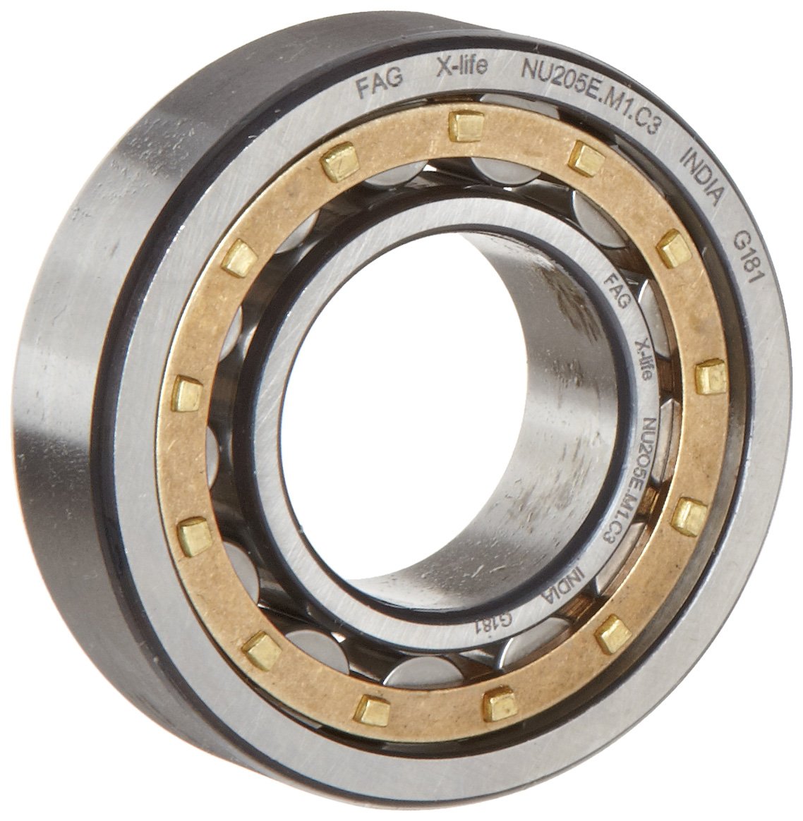 NU314E-M1-C3 Single Row Cylindrical Roller Bearing - Straight Bore, Removable Inner Ring, High Capacity, Brass Cage, C3 Clearance - 70mm ID x 150mm OD x 35mm Width - Ideal for Industrial Machinery, Heavy Equipment, and Automotive Applications