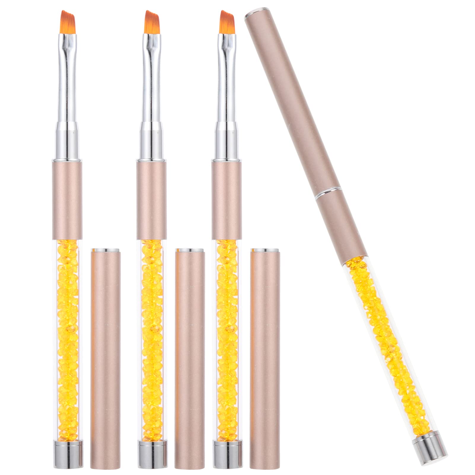 FRCOLOR 4pcs Nail Art Brushes Set - Professional Dotting & Flower Drawing Pens for Manicure, Nail Design & DIY Nail Art Supplies | Perfect for Salon, Home Use & Nail Art Beginners