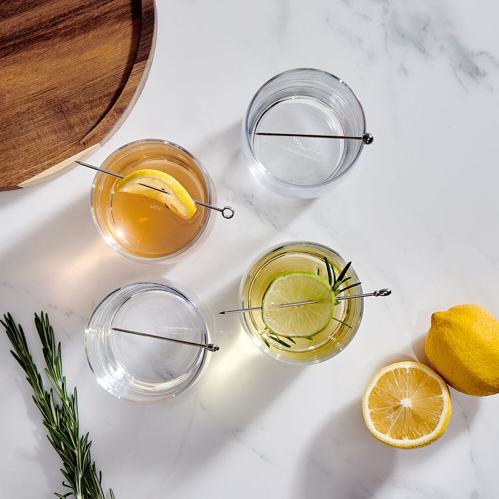 Glenwood 9-Piece Double Old Fashioned Bar Set - Premium Cocktail Glasses for Whiskey, Bourbon & Scotch - Perfect for Home Bars, Parties & Entertaining
