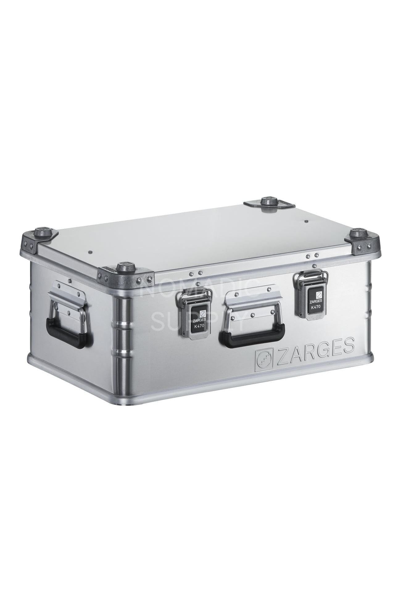Zarges K470 42L Aluminum Cargo Storage Case - Waterproof & Durable Transport Box for Tools, Equipment & Outdoor Gear - Perfect for Camping, Construction & Military Use