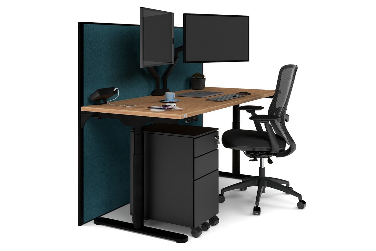 Flexi Premium Height Adjustable Single Workstation [1800L x 700W] - Ergonomic Standing Desk for Home Office, Gaming & Study - Electric Sit Stand Desk with Memory Function