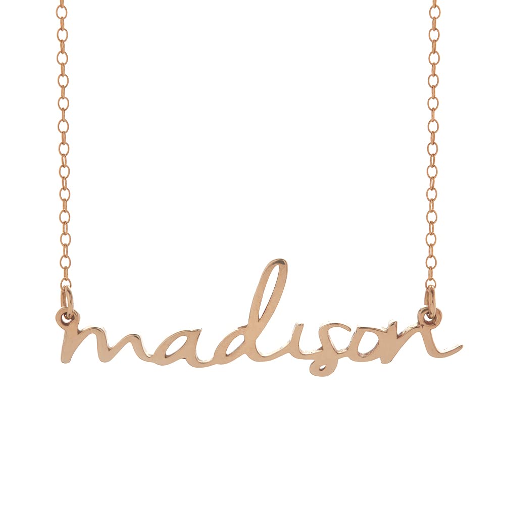 Brook & York Custom Nameplate Necklace - Personalized Name Necklace with 16