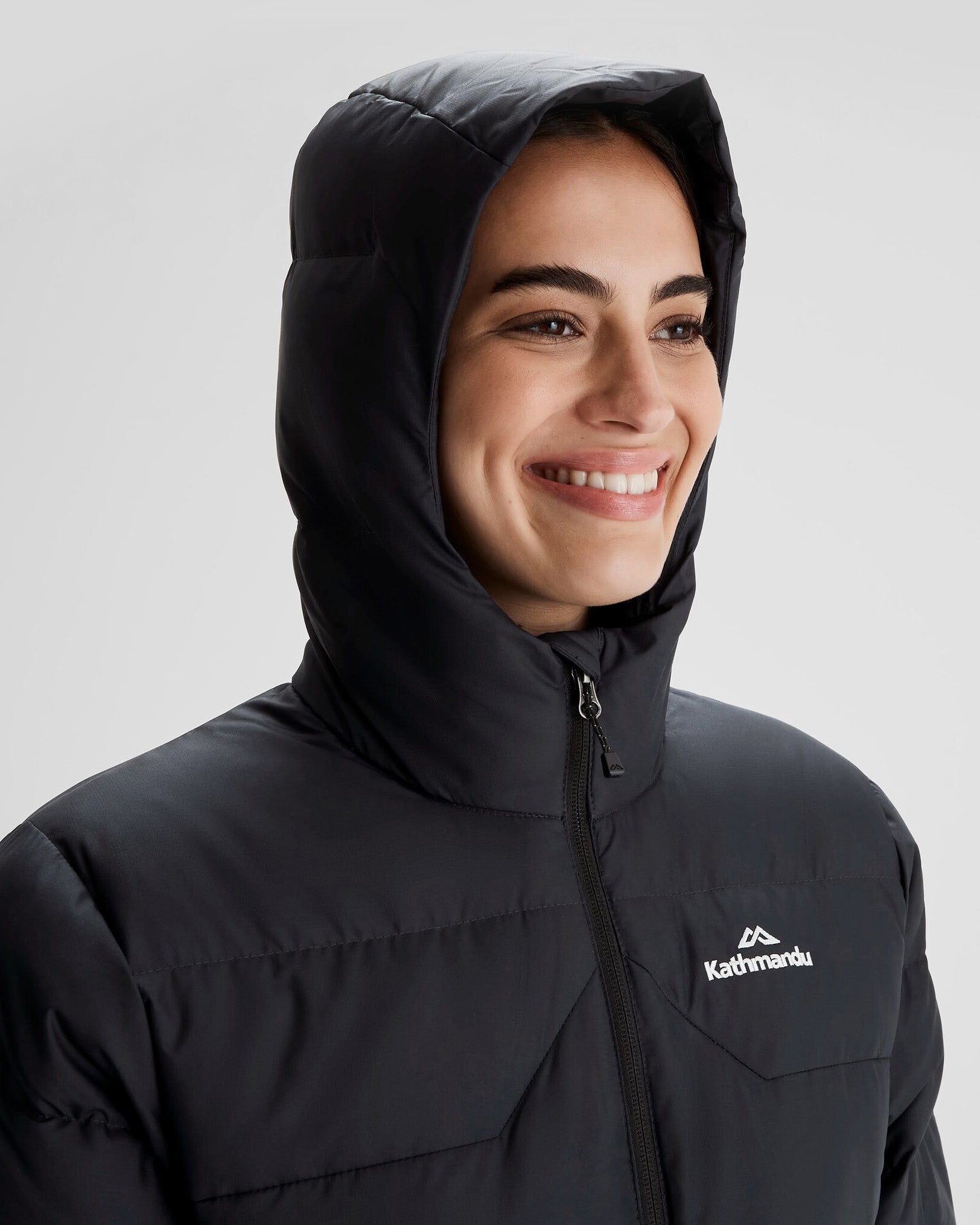 Women's Epiq Hooded Down Jacket - Lightweight Winter Coat, Waterproof & Windproof, Black/Black - Perfect for Skiing, Hiking & Cold Weather Outdoor Activities
