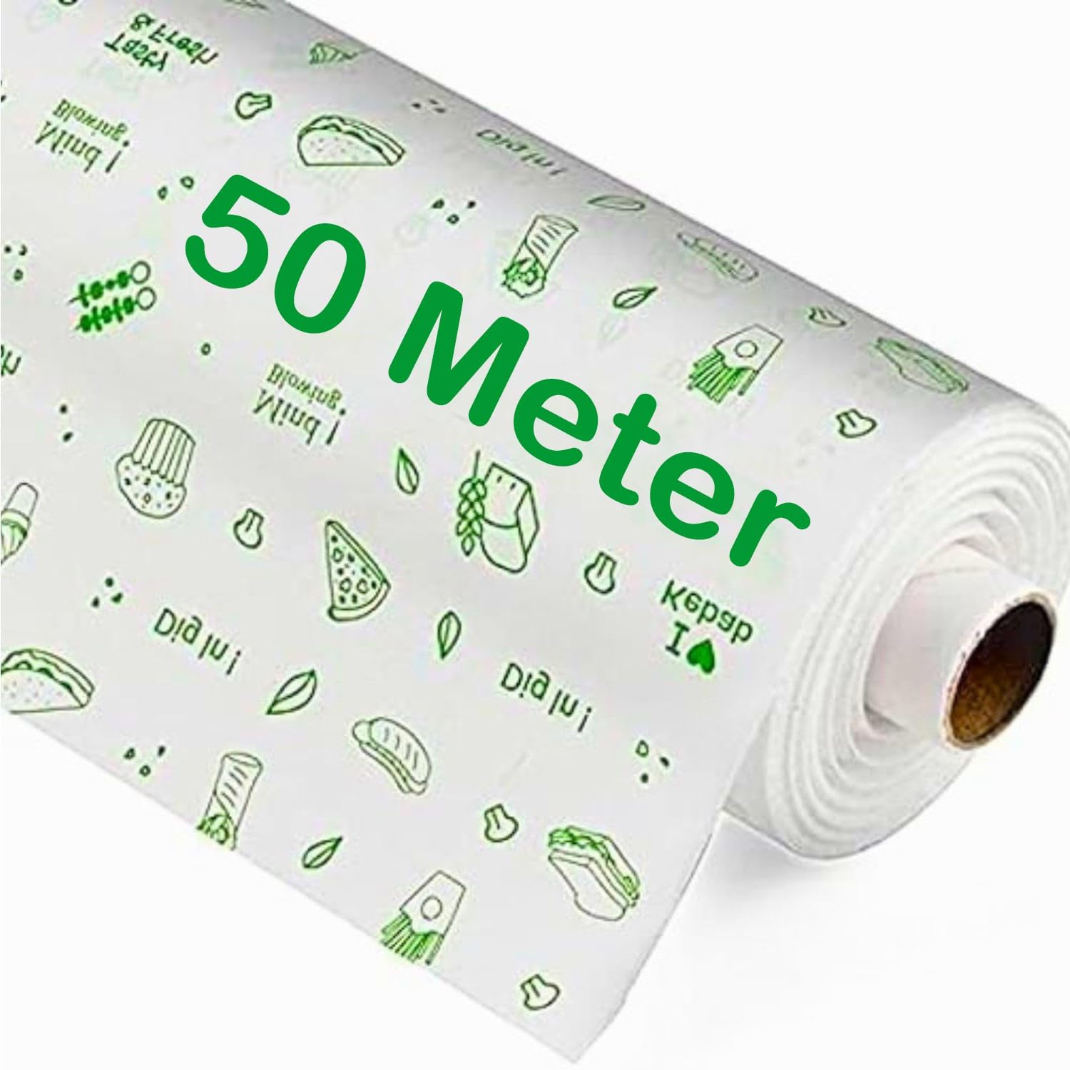 UPYOG 50 Meters Non-Stick Food Wrapping Paper Roll - Premium Butter & Roti Wrapping Paper for Baking, Cooking & Meal Prep - Ideal for Home Kitchen & Restaurant Use
